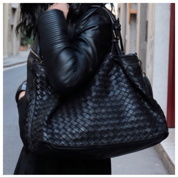 European Soft Braided Leather Most Fabulous Tote Bag Cross Body From Budapest - Picture 6 of 12